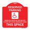 Signmission Reserved Parking Vehicles or Dis Vet Plates or State Disabled Card This Space, RW-1818-22999 A-DES-RW-1818-22999 - alternate 1